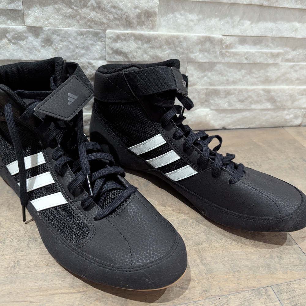 Adidas Men's Black and White Athletic Sneakers